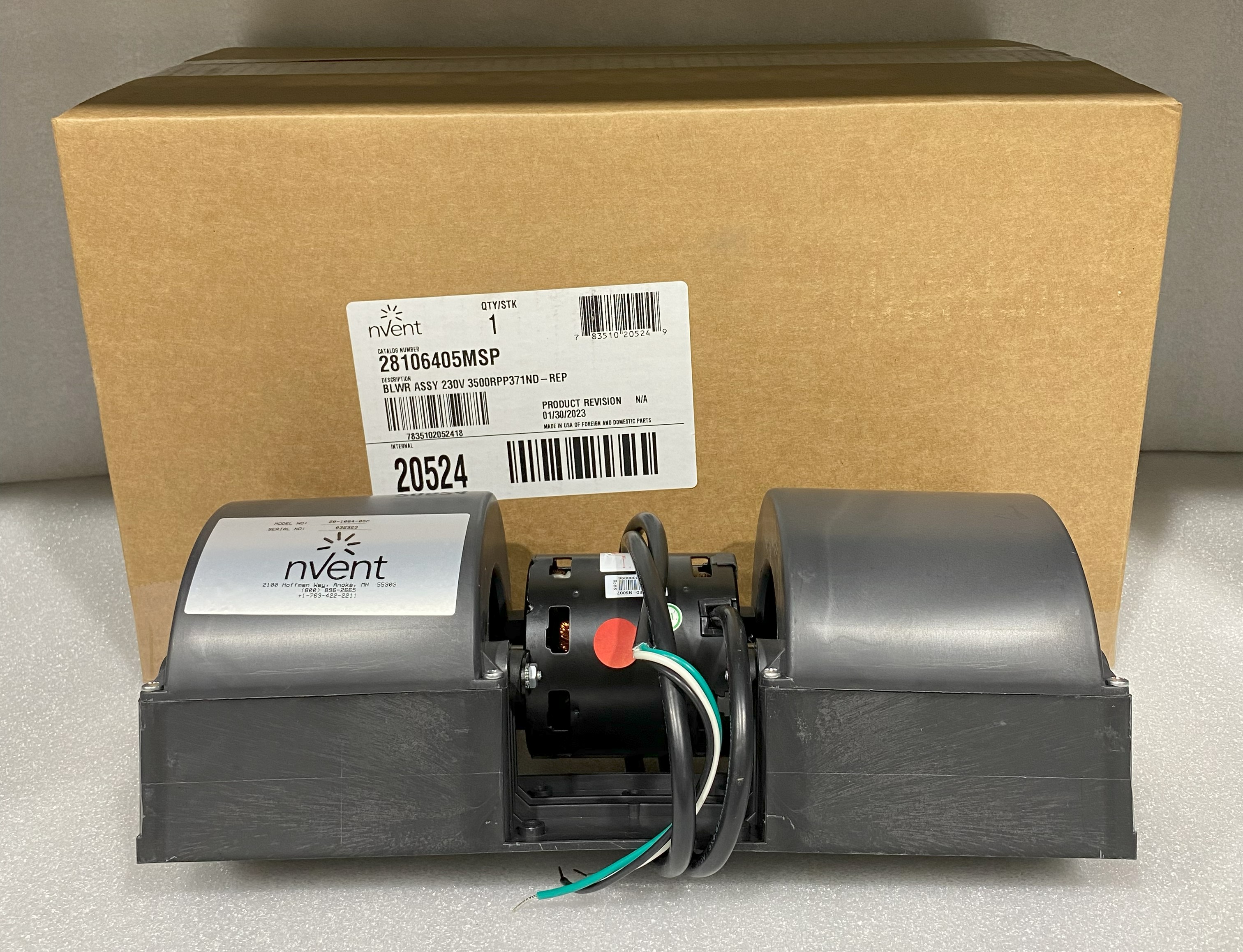 nVent 28106405MSP Blower Assembly, 230 Volt - Click Image to Close