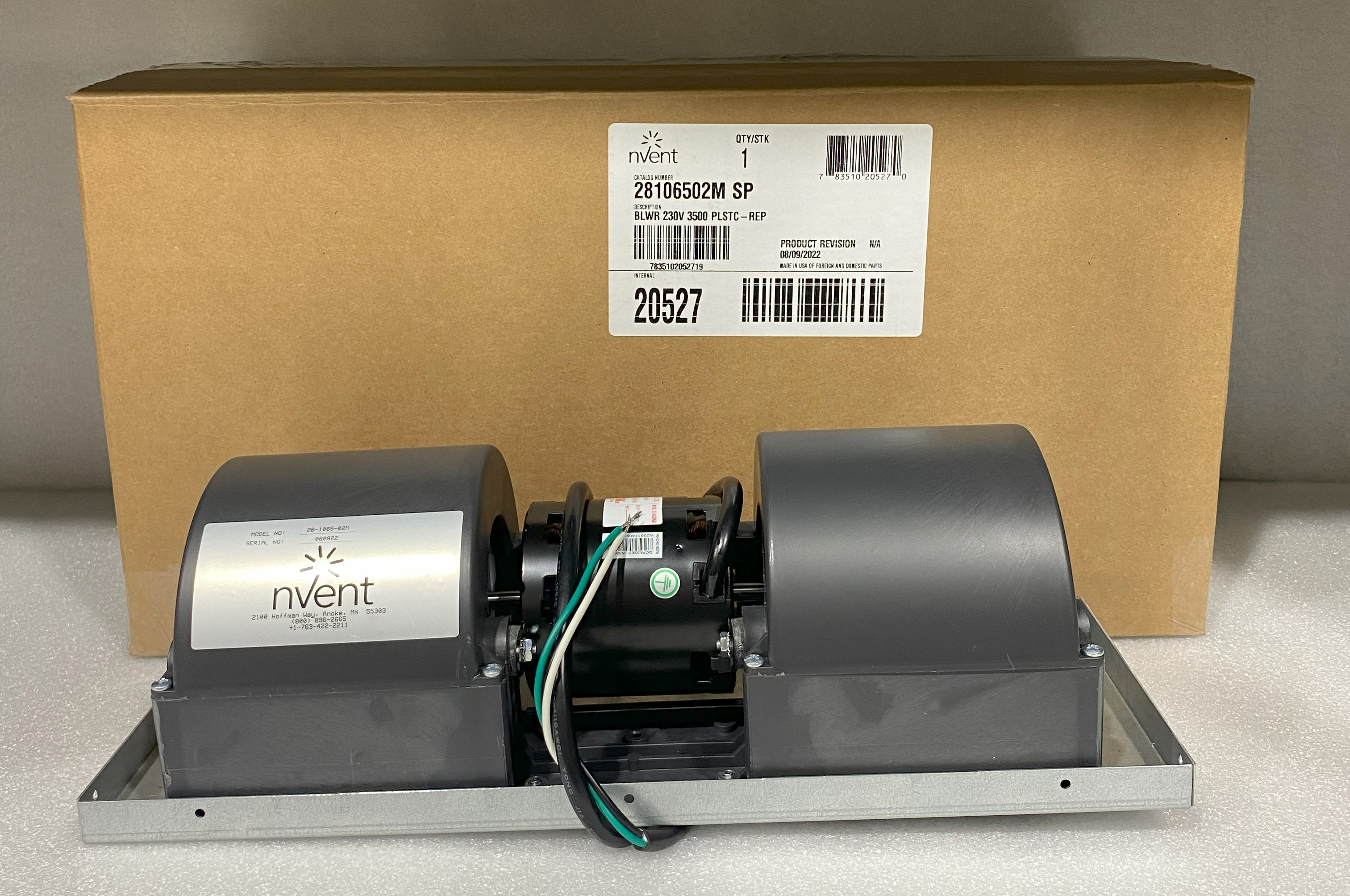 nVent 28106502MSP Blower Assembly, 230 Volt - Click Image to Close