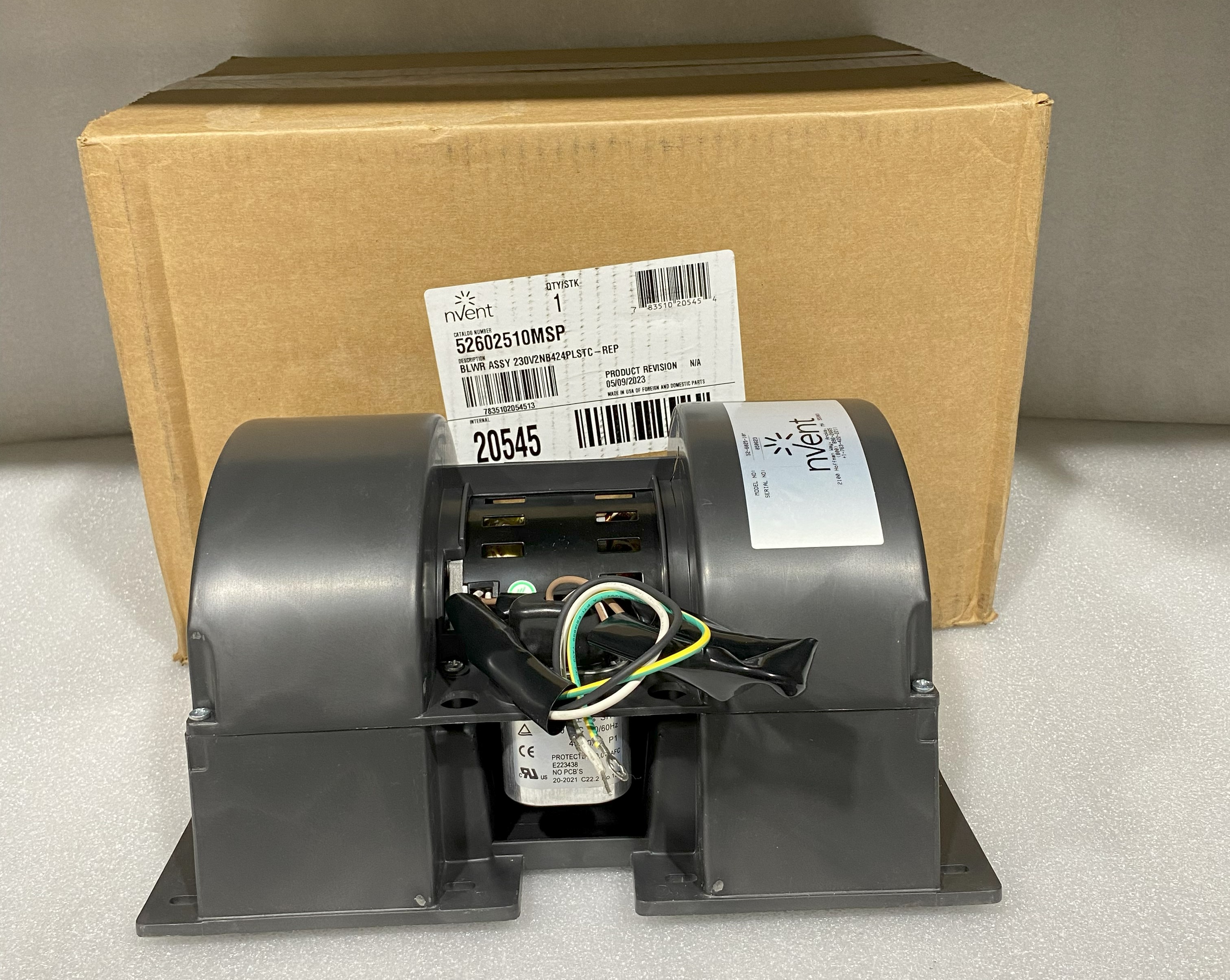 nVent 52602510MSP Blower Assembly, 230 Volt - Click Image to Close