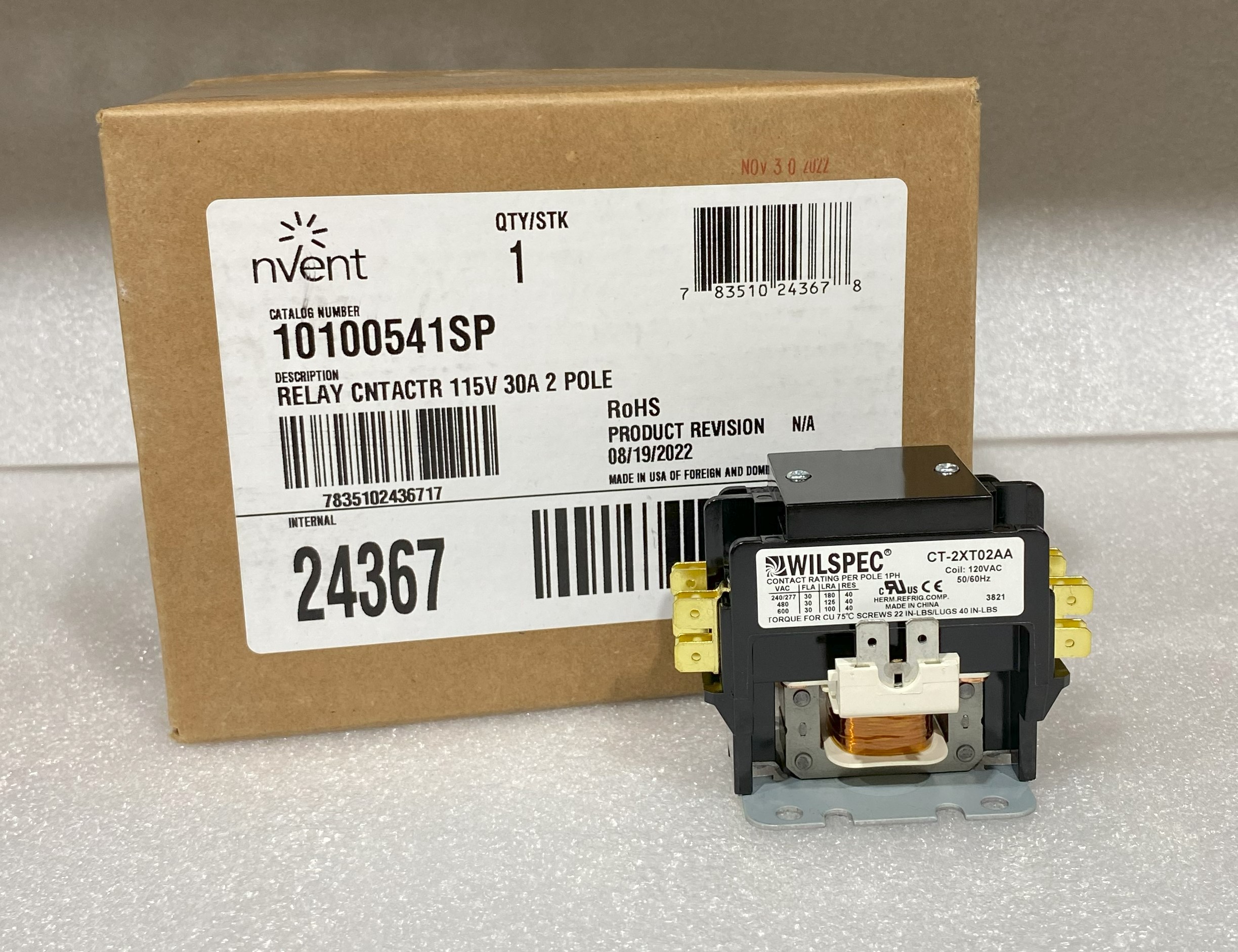 nVent 10100541SP Relay Contactor - Click Image to Close