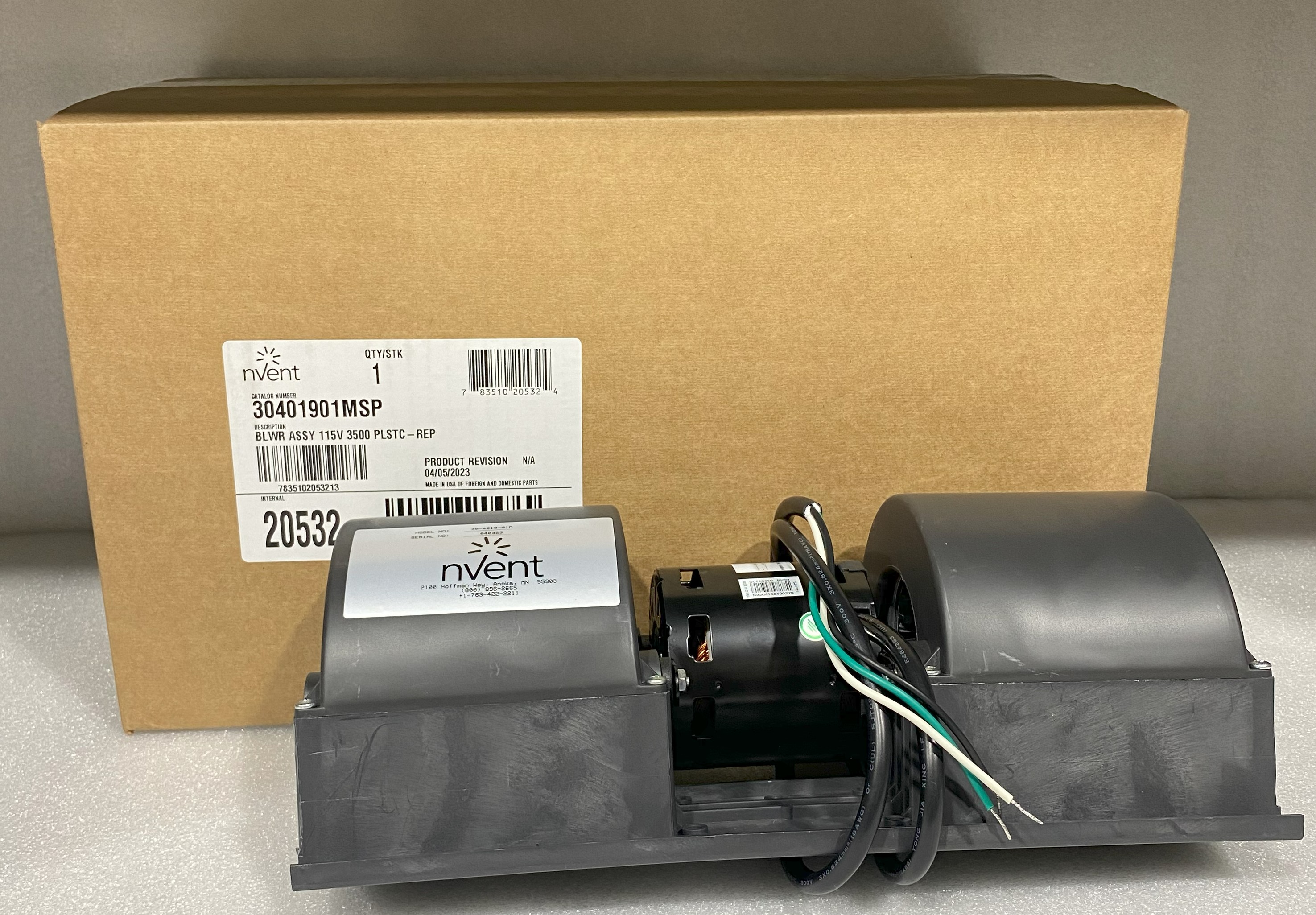 nVent 30401901MSP Blower Assembly, 115 Volt - Click Image to Close