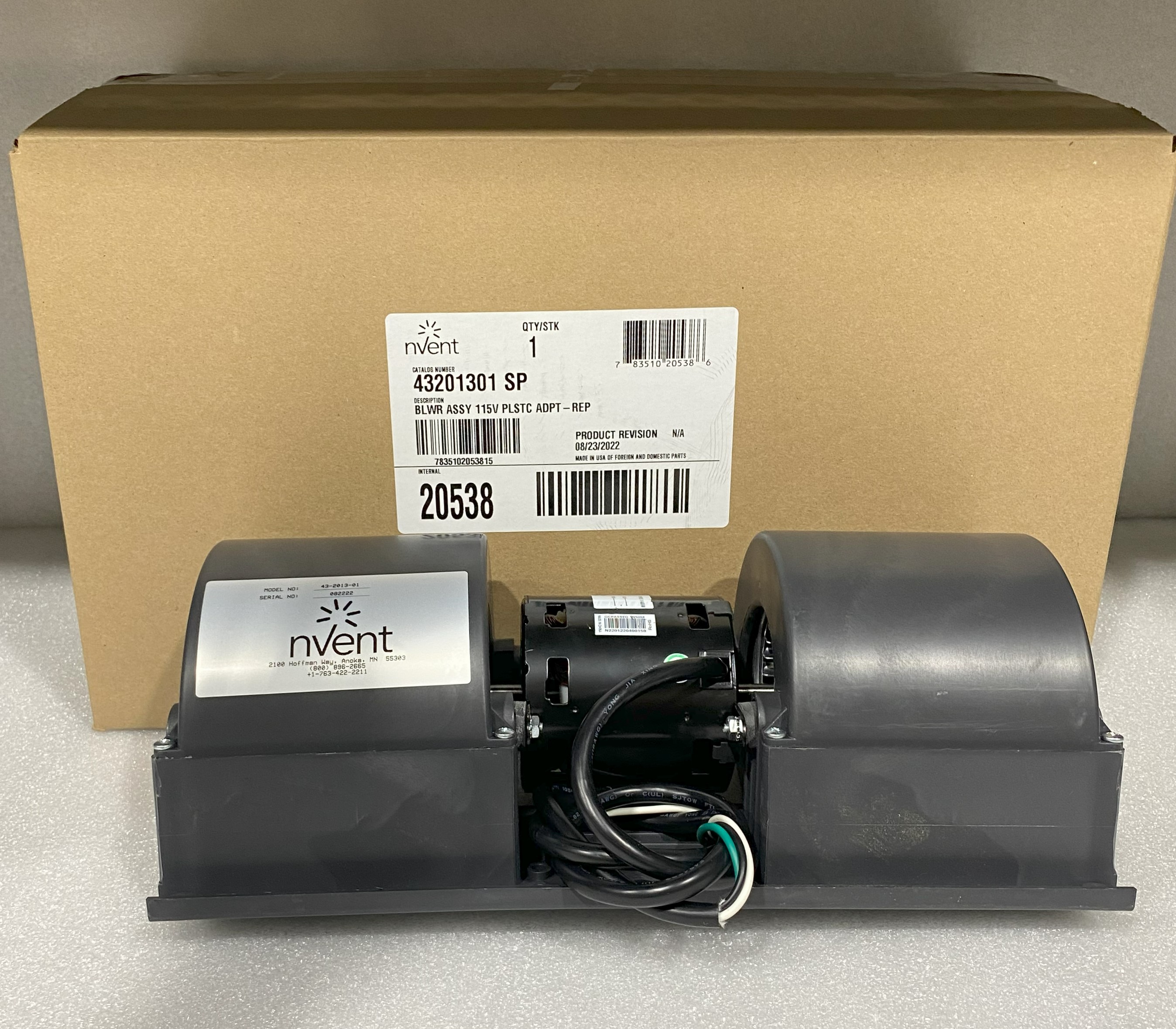 nVent 43201301SP Blower Assembly, 115 Volt - Click Image to Close