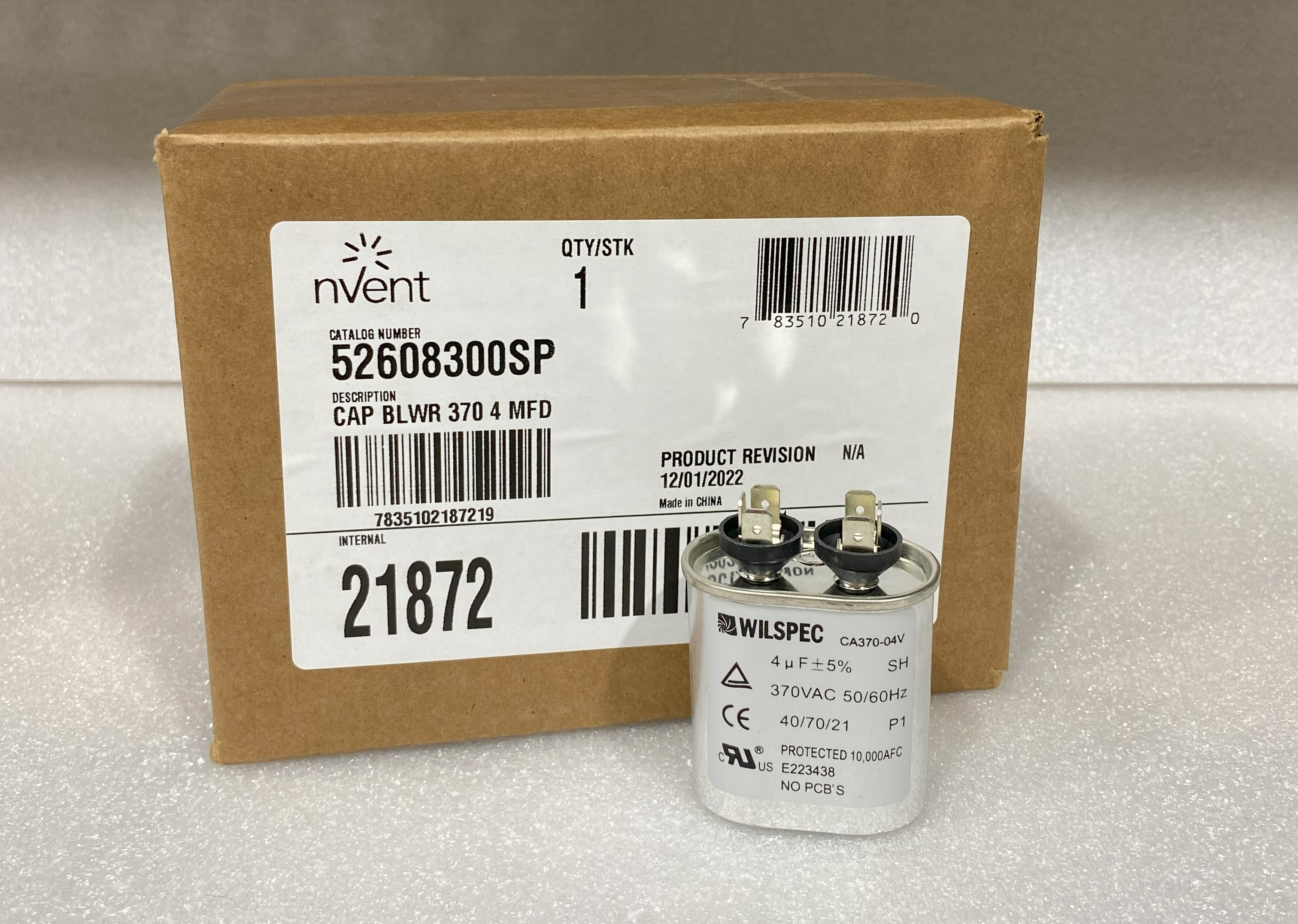 nVent 52608300SP Blower Capacitor - Click Image to Close